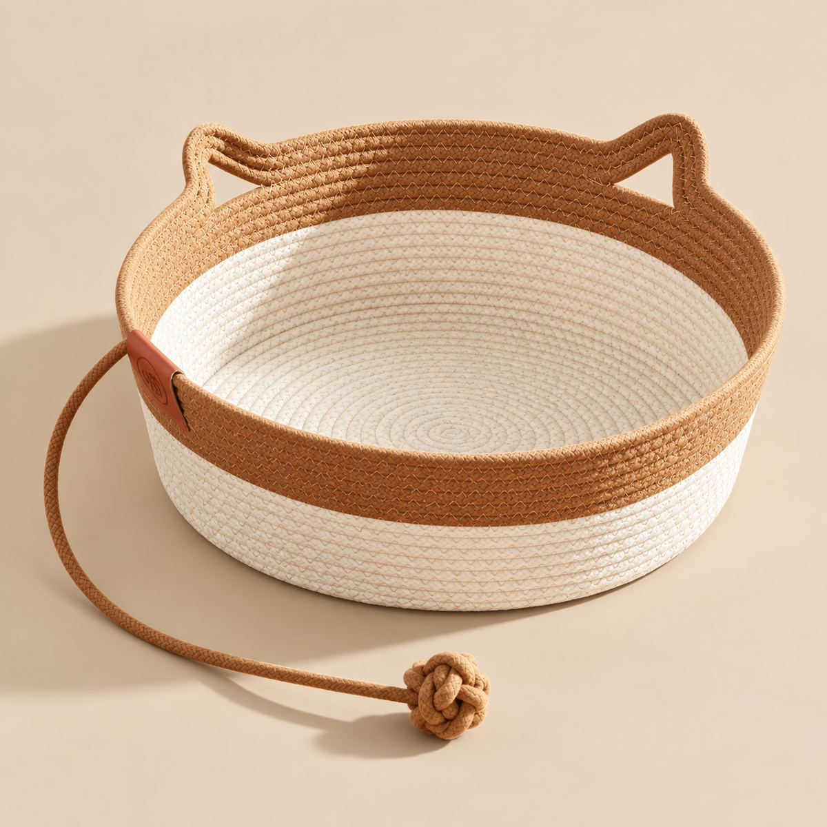 Nova, panier en coton tressé pour chat – sans coussin – coloris : kaki
