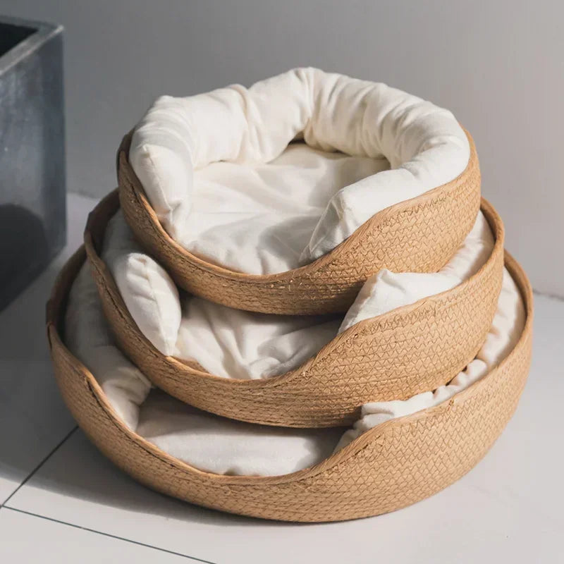 Marea, panier tressé à la main pour chaton – les trois formats
