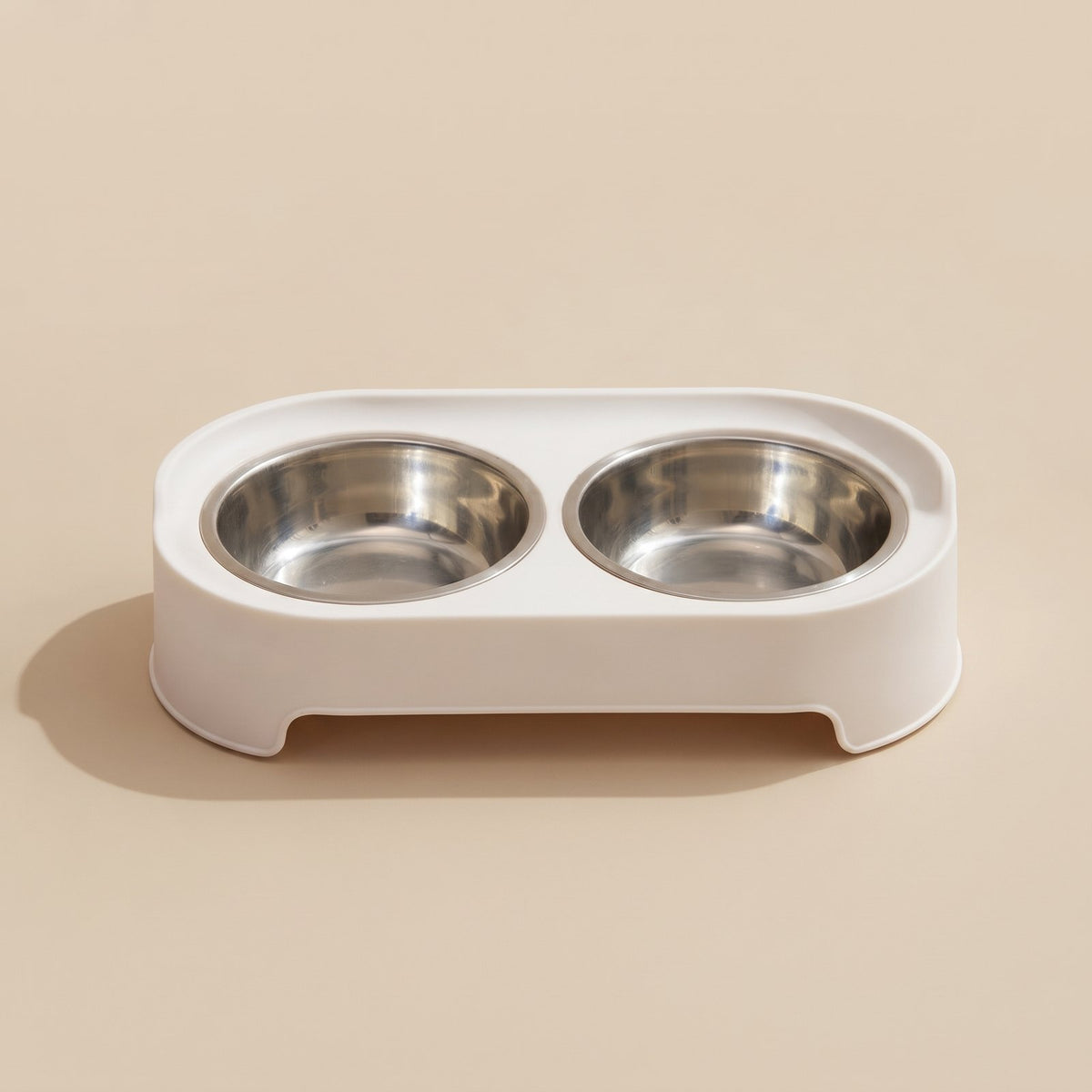 Lido, double gamelle surélevée pour chat – coloris : blanc