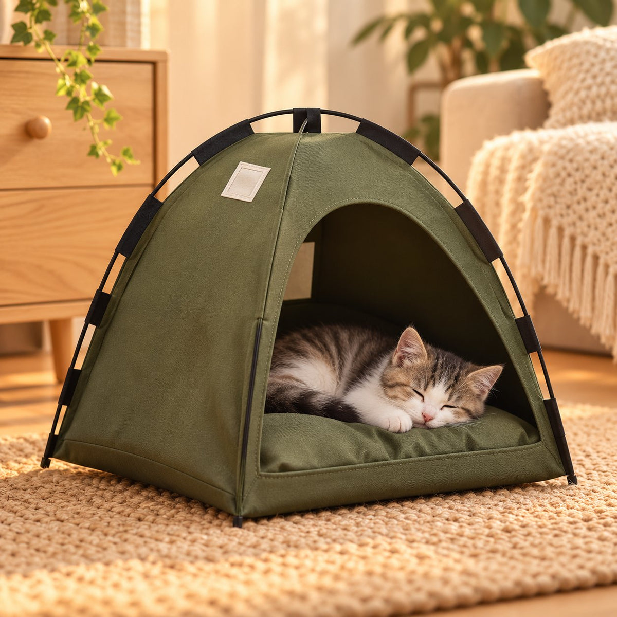 Sora, tente pliable pour chat et petit chien – avec son animal