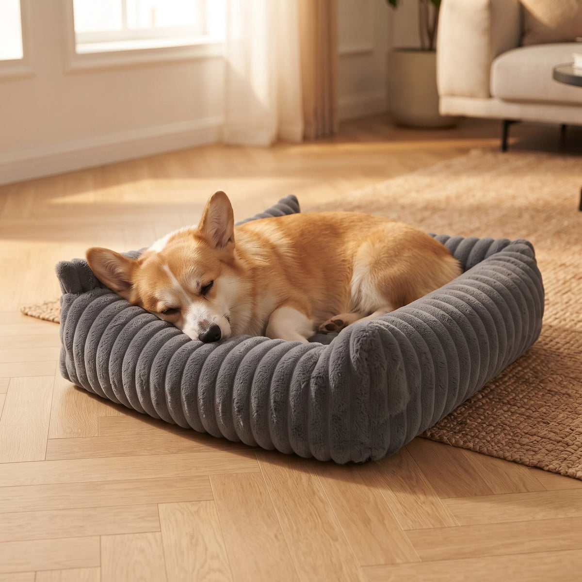 Oslo, canapé déhoussable pour chat et chien – coloris : gris