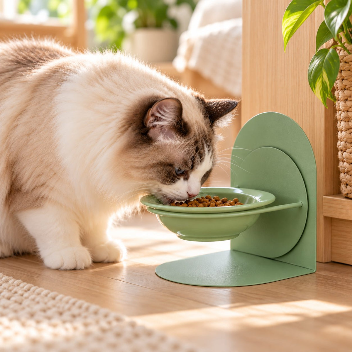 Arco, gamelle surélevée pour chat – coloris : vert